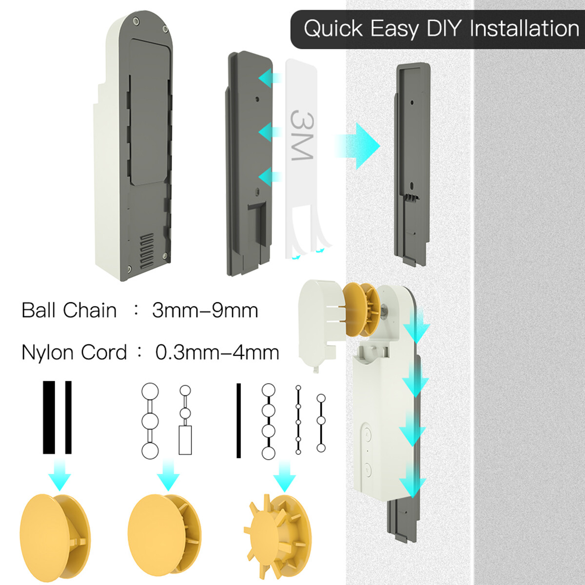 Smart Window Bluetooth Chain Blinds Automation Kit Motorized APP Remote Control