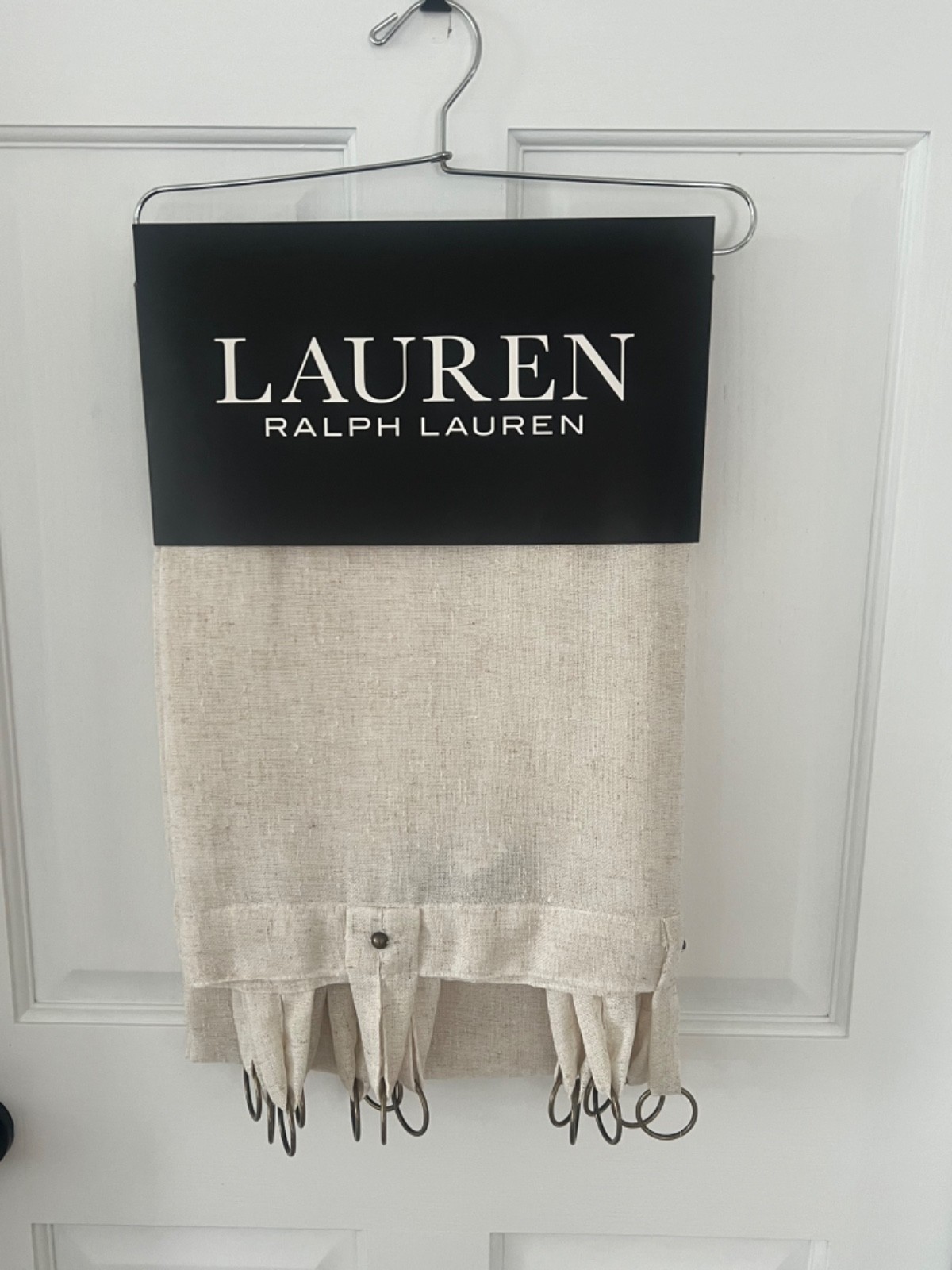 NWT! Rare Ralph Lauren Home Off White Curtains 52 x 96” Tab Top W Attached Rings