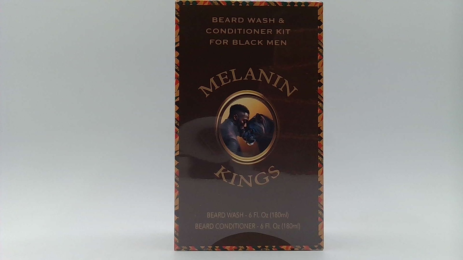 MELANIN KINGS Beard Wash & Conditioner Kit For Black Men Brown