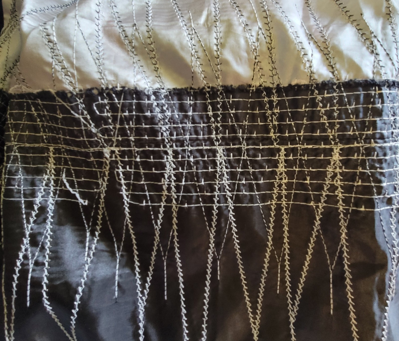 Black Silver Embroidered Sequin Curtain Panel Hidden Tab Room Divider 70×70