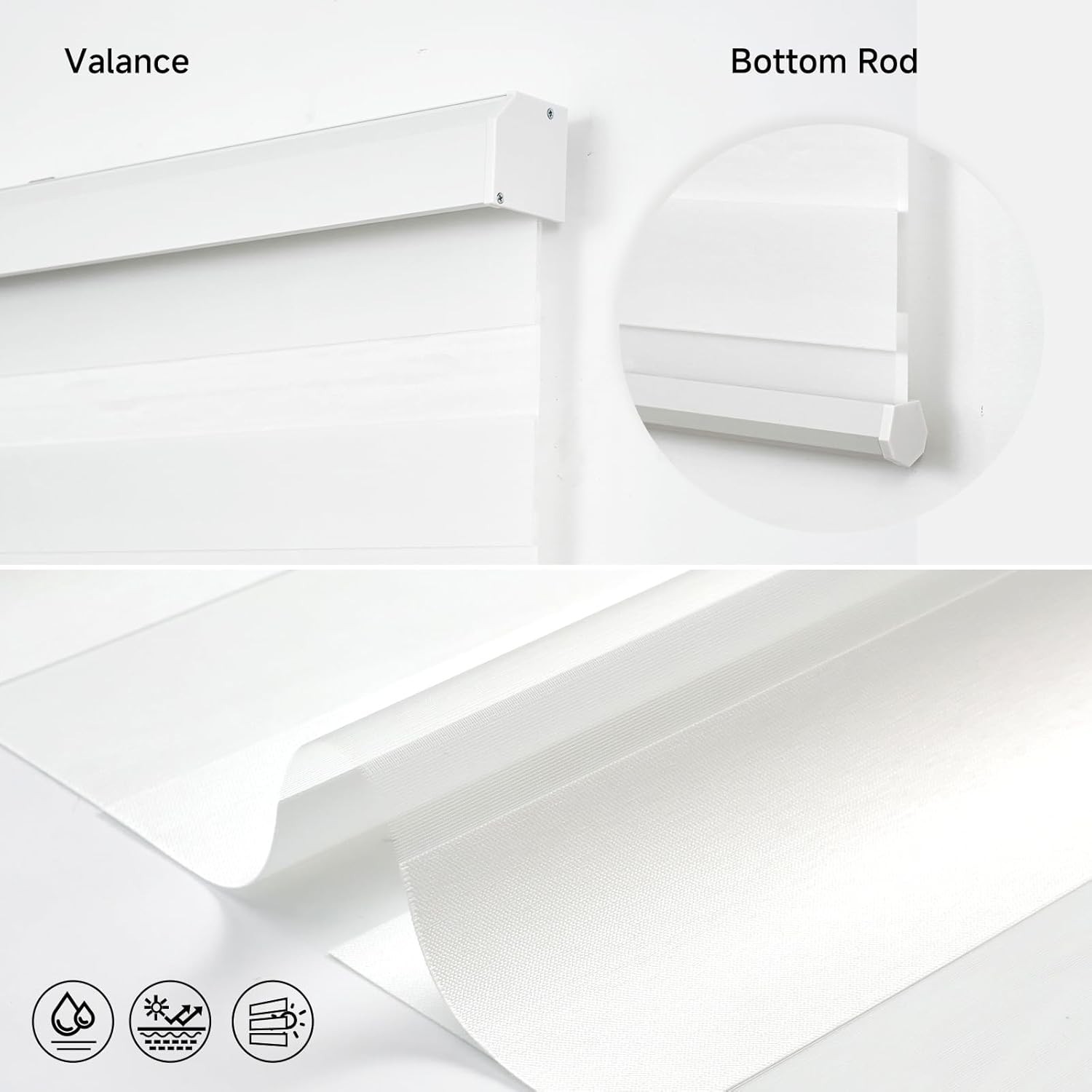 Smart Motorized Zebra Blinds Regular Size, Alexa Zigbee Custom Window Shades
