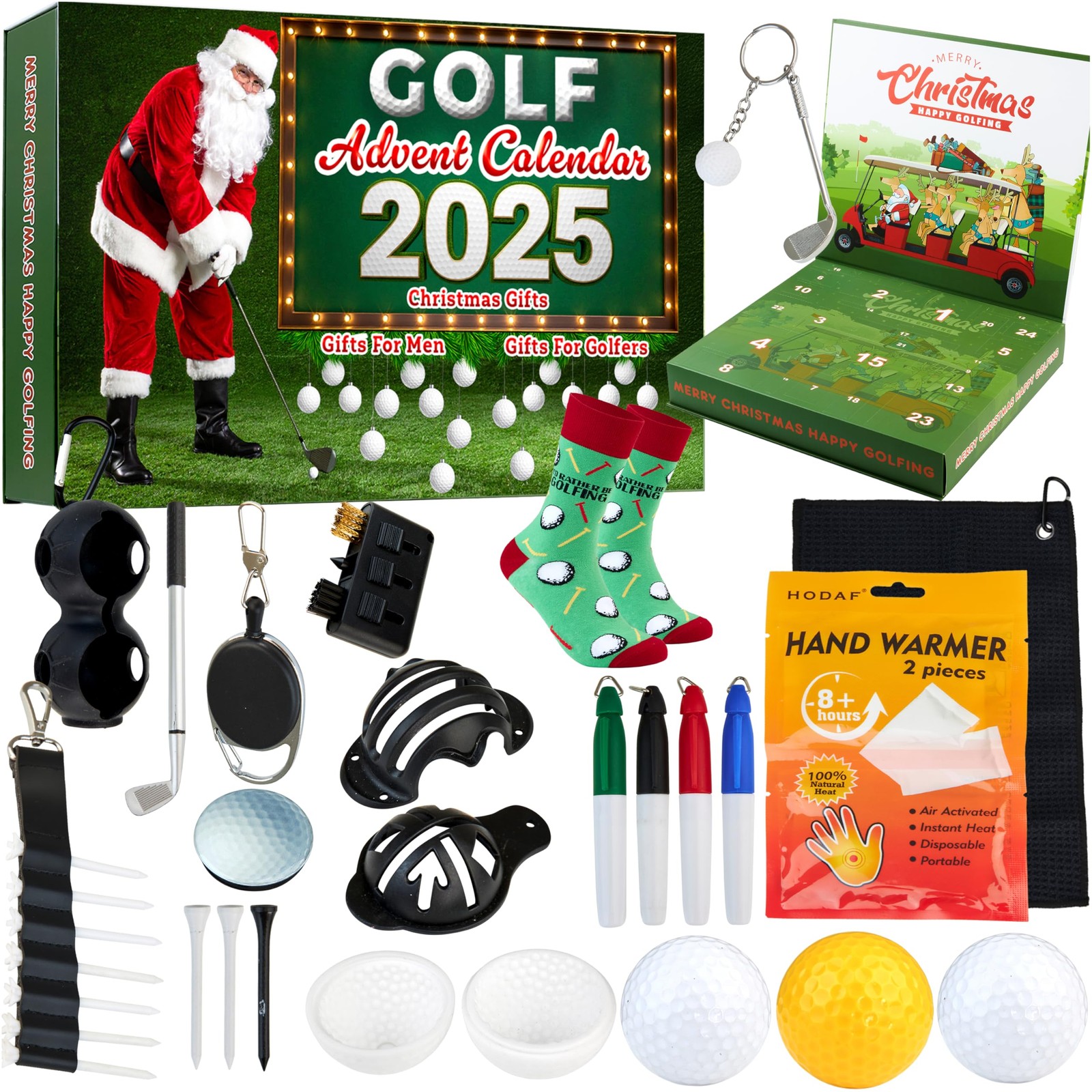 KreativeKraft Golf Advent Calendar 2025 for Men Adults Christmas Countdown Ca…