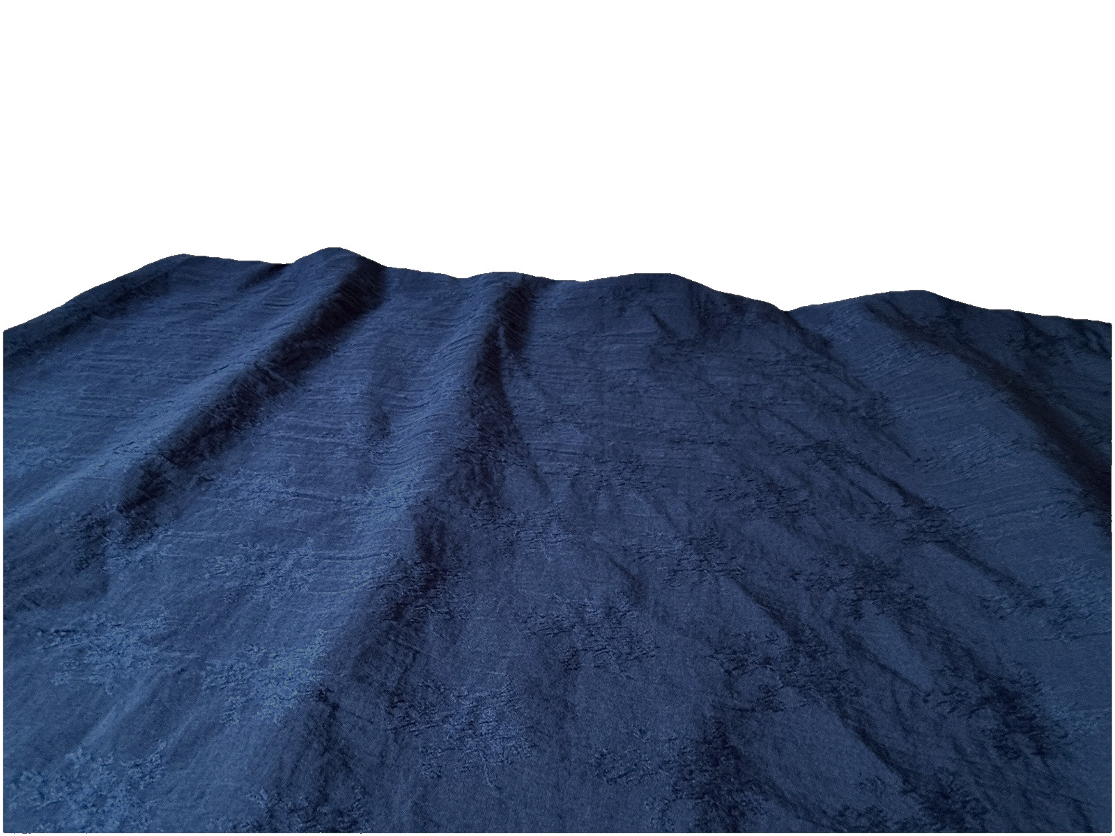 Navy Blue Lightweight Window Scarf Valance Drape Jacquard Damask Indigo Curtain