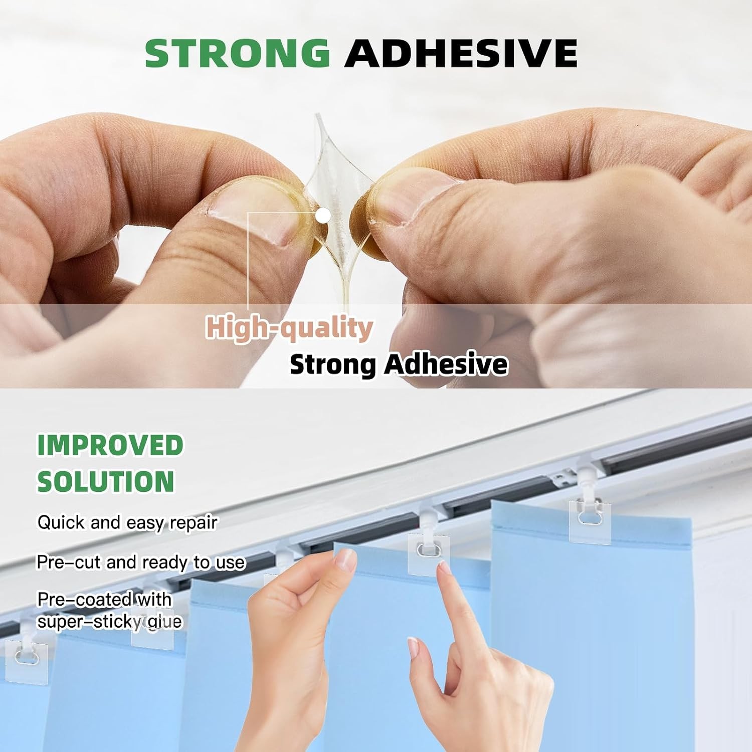 30 Sets Vertical Blind Repair Tabs Clear Vane Saver 60 Pcs Replacement Clip