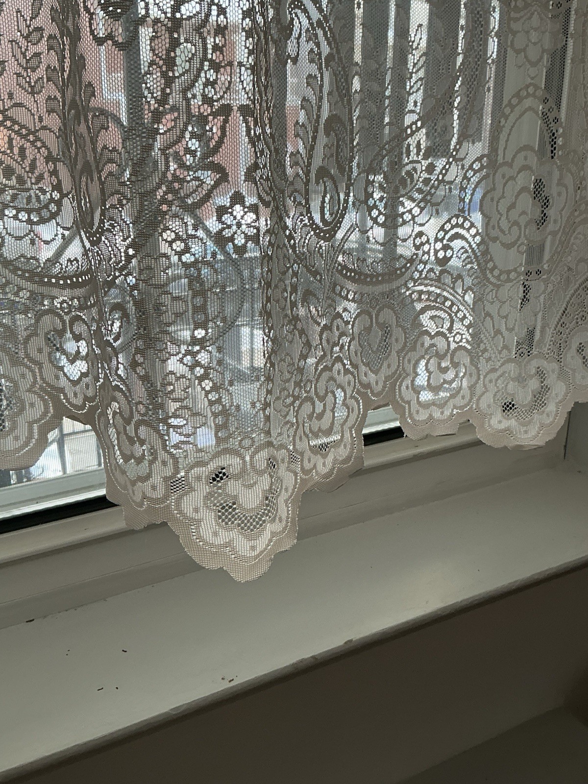 White(beige) Lace Curtins Panel From Home Collection Brand