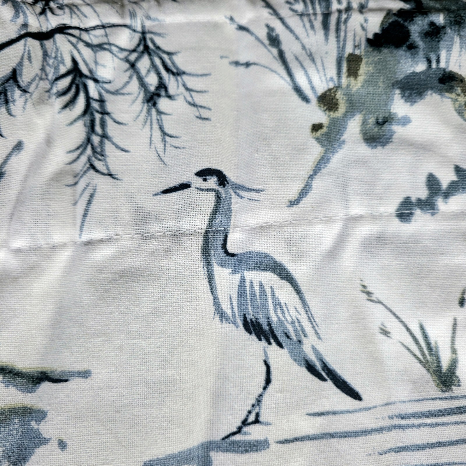 Tahari set of 4 Curtains 50×96 Cotton NatureTree Sketch Crane Panels NEW