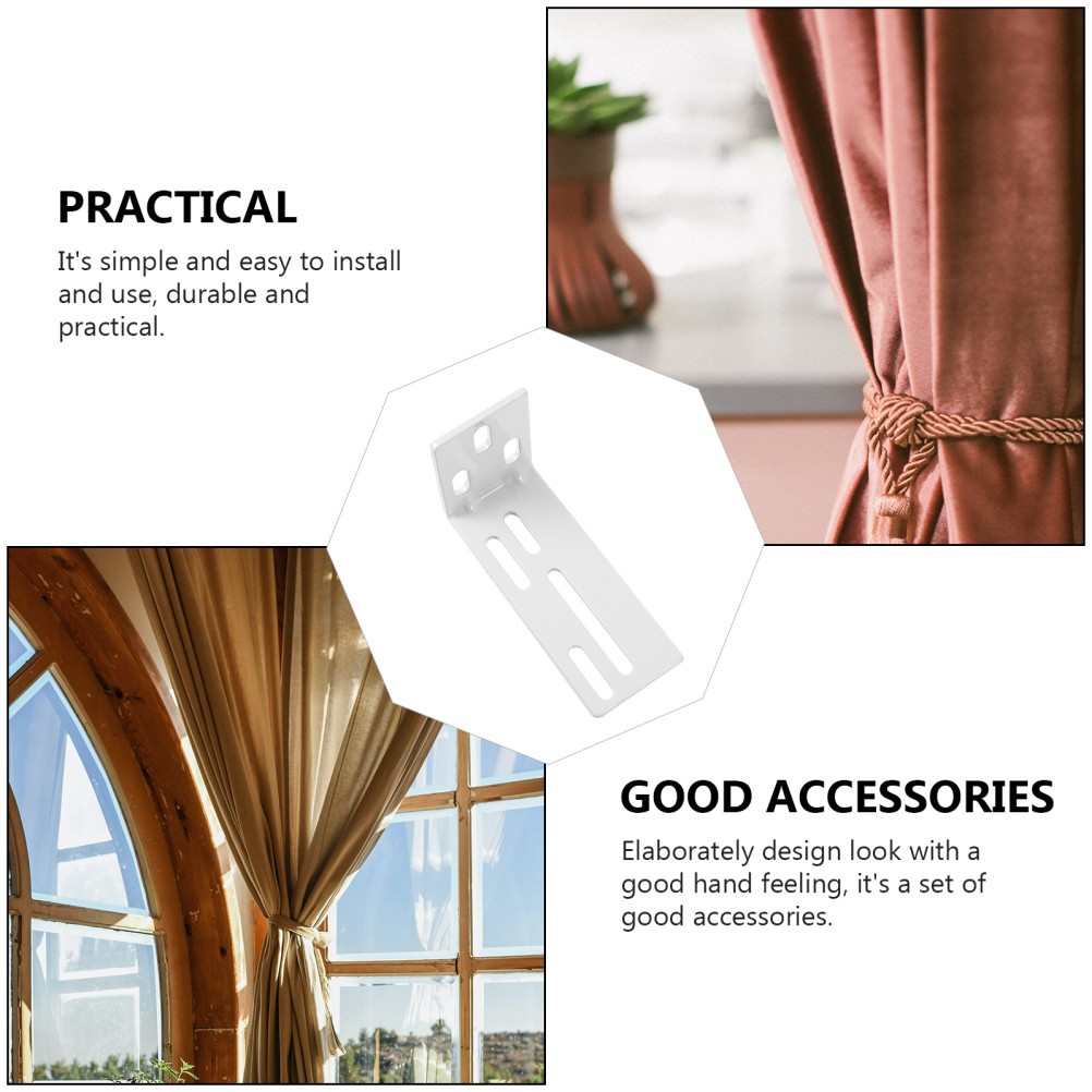 6Pcs Curtain Mounted Code Brackets Stainless Steel For Stores