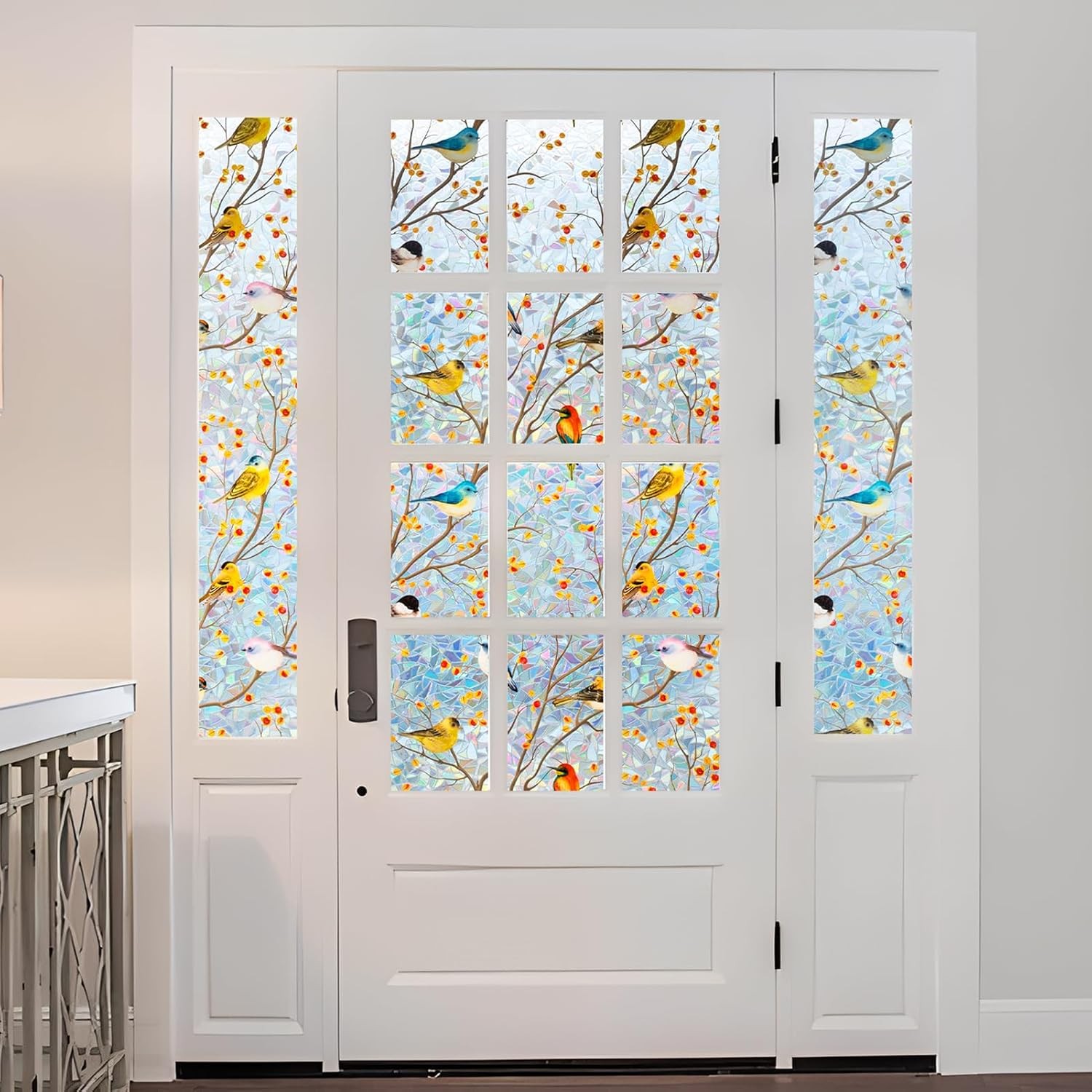 Country Rustic Window Privacy Film Rainbow Film Decorative Window Sticker