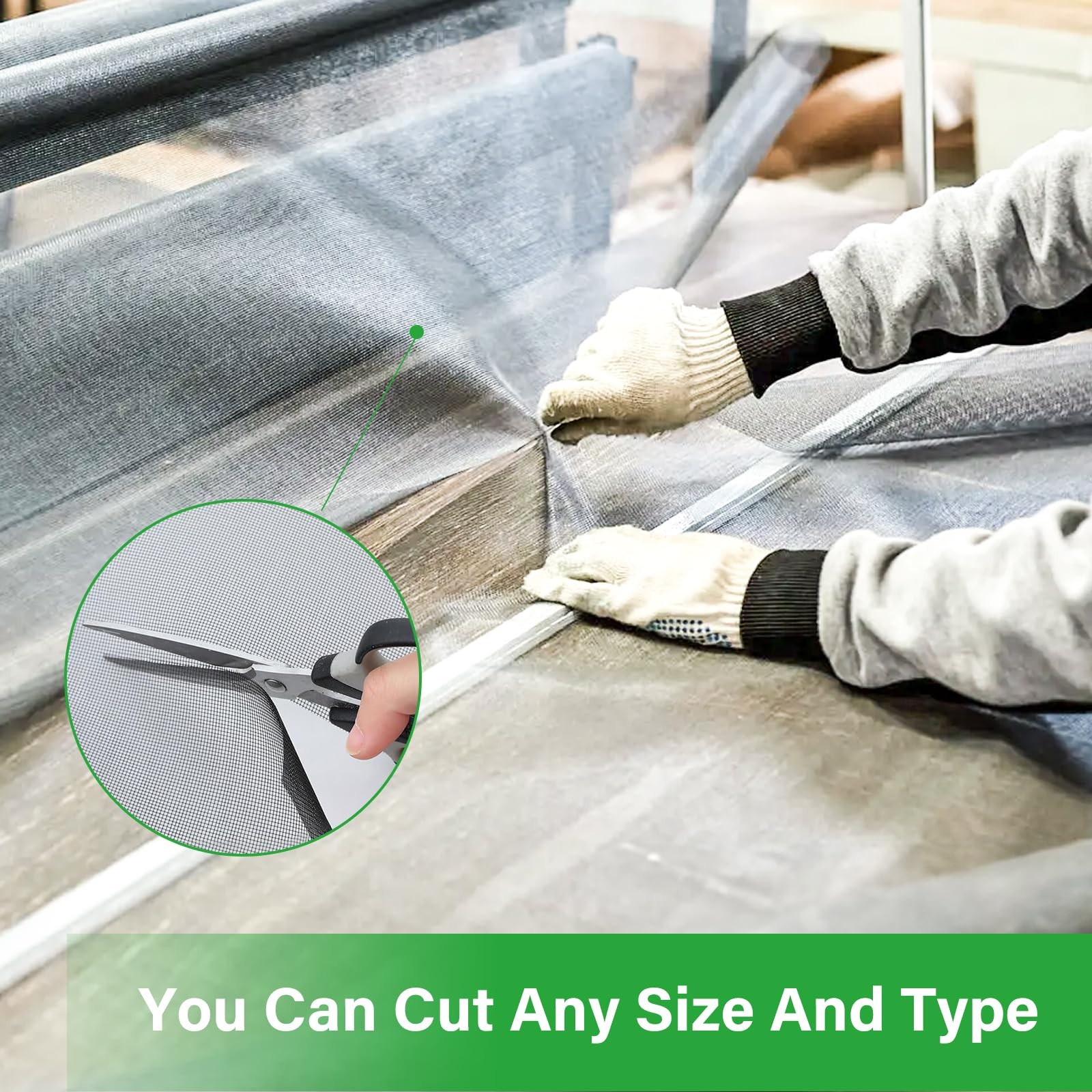 DIGDRAM Window Screen Replacement Kit 32 Inch X 66 32 Inch×66 Feet, Black