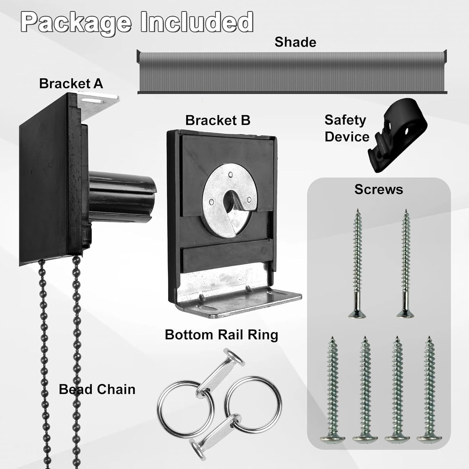 Outdoor Roller Shade 4′(W) * 6′(H) Exterior Patio Blinds Roll up for Gazebo Deck