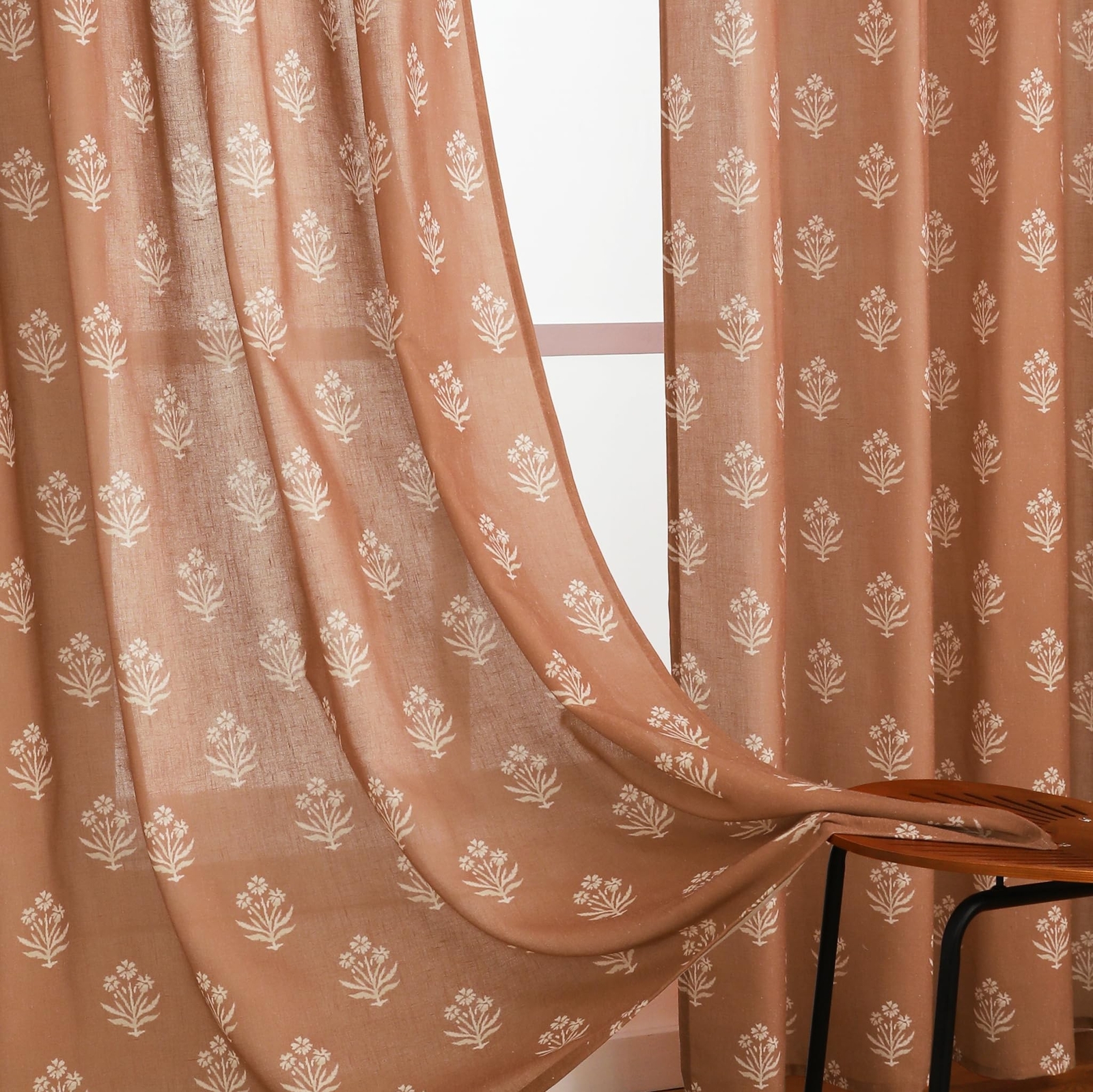 Boho Curtains 84 Inch Length 2 Panels Set for Bedroom,Vintage Floral Rustic B…