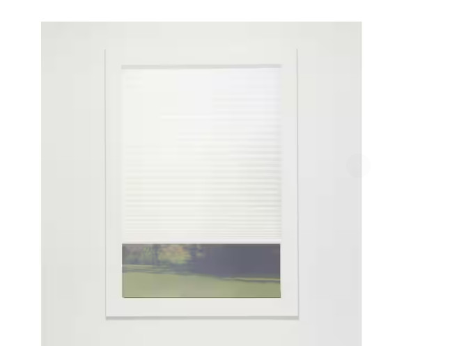 White Cordless Light Filtering Eco Polyester Cellular Shades – 26 in. W x 54 in.