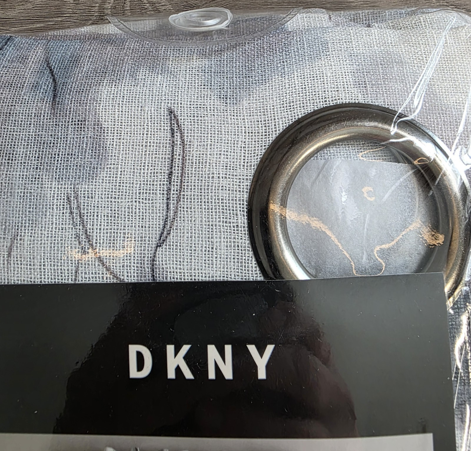 DKNY Modern Bloom Curtain Panel 50×95 Blue Gray Floral Grommet New 1 Panel