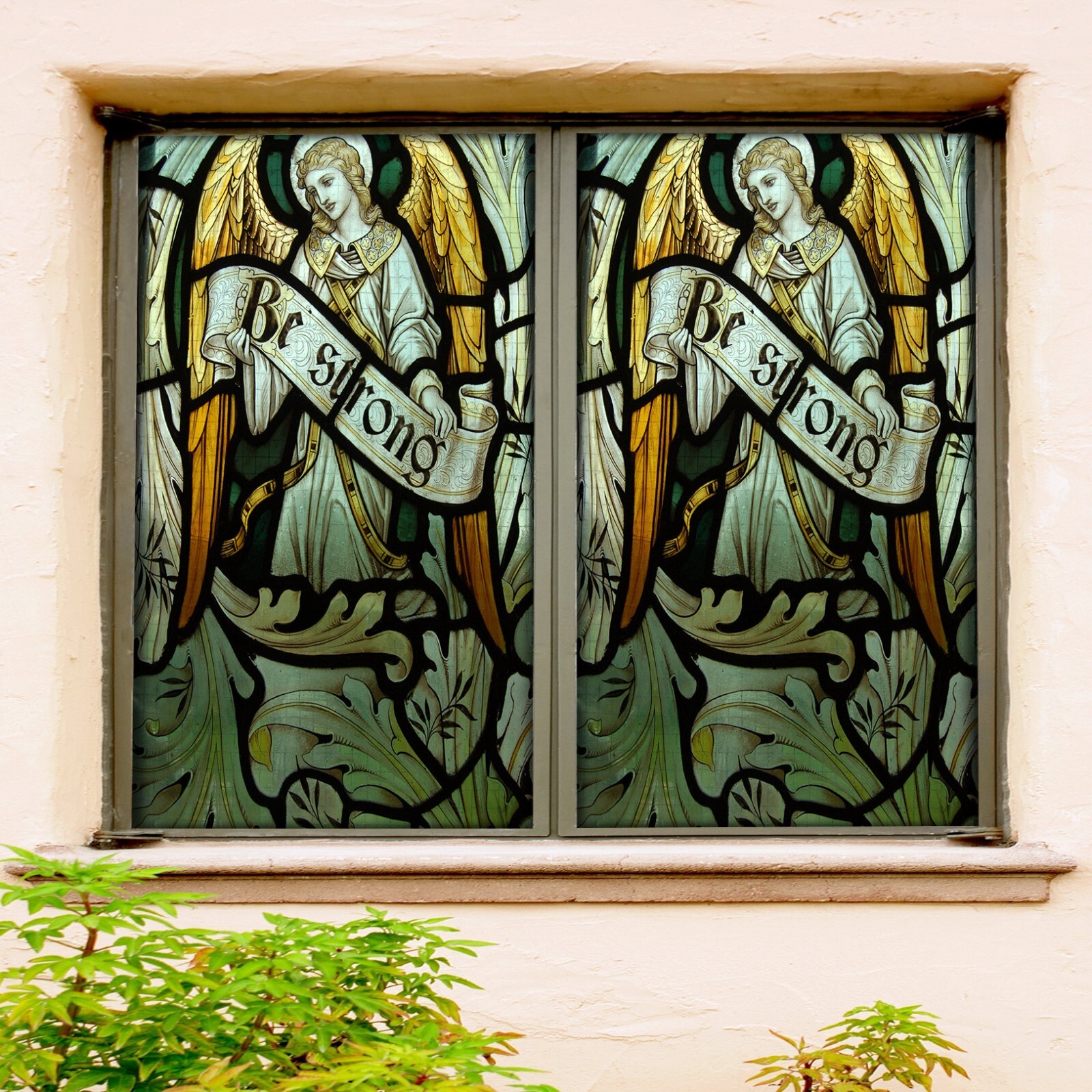 3D Angel A148 Window Film Print Sticker Cling Stained Glass UV Sinsin