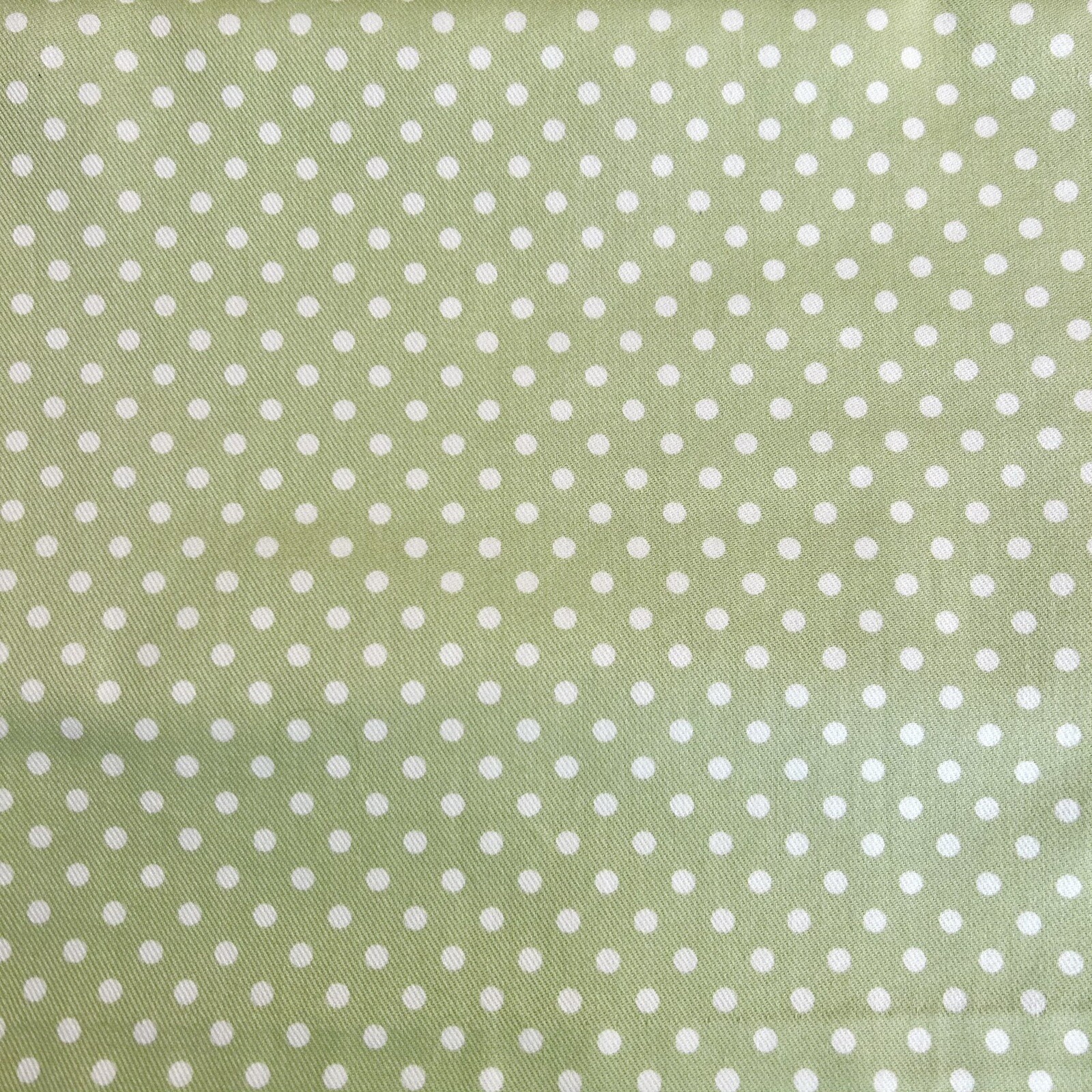 1 Pottery Barn Kids Curtain Green White Polka Dots Nursery Preppy Modern 44”x84”
