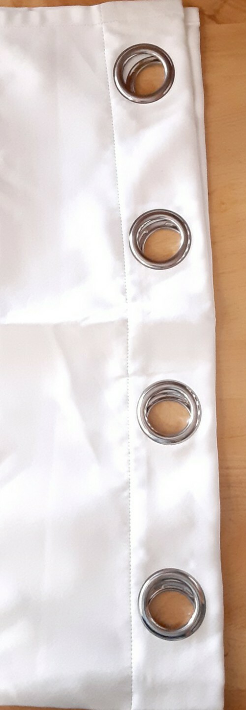 BGment White Blackout Curtains With Black Lining 2 Panels 52 W × 54 L Each