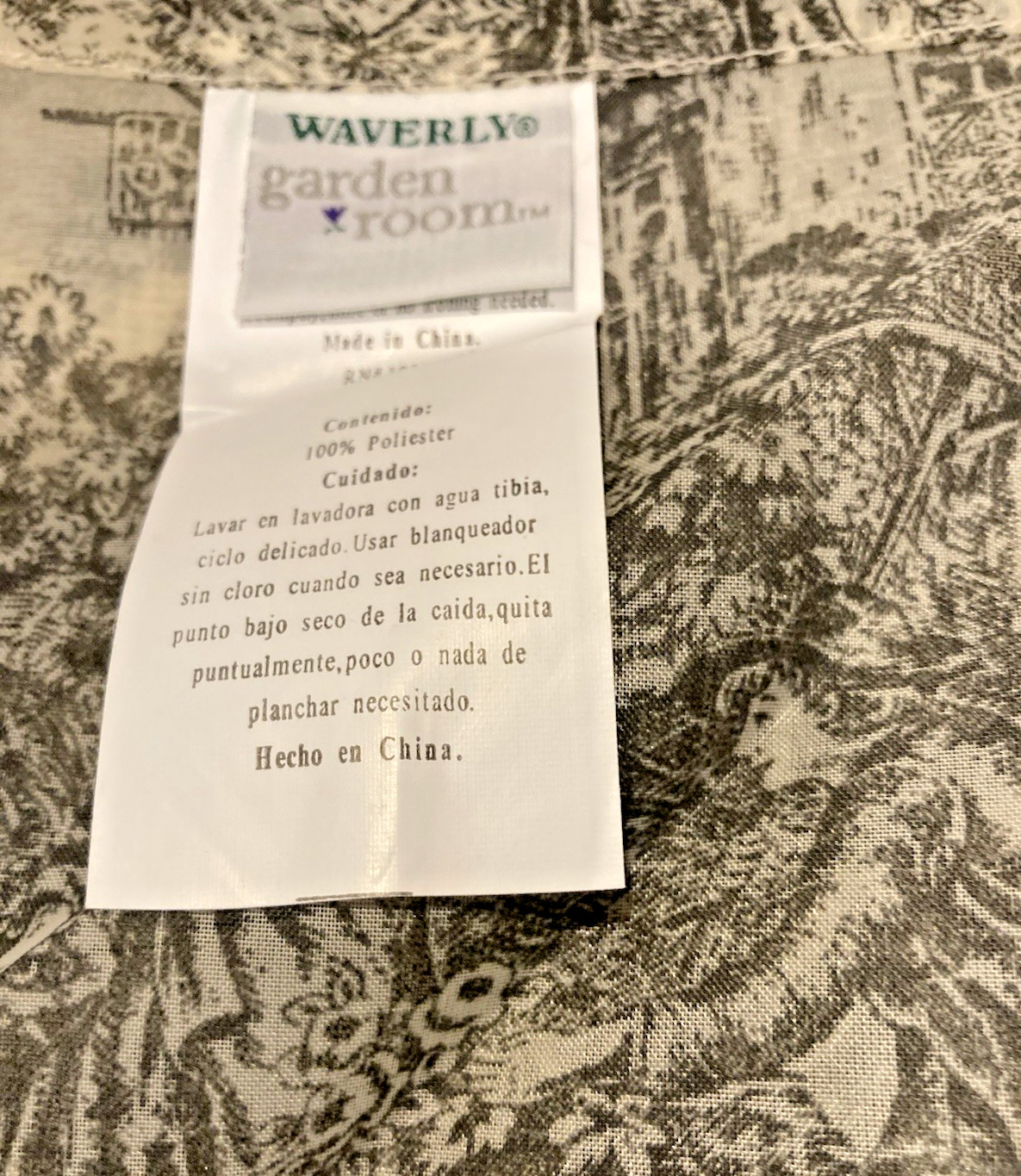 Waverly Black Toile Sheer Drapery Curtain Panel Garden Room French Country 60×84