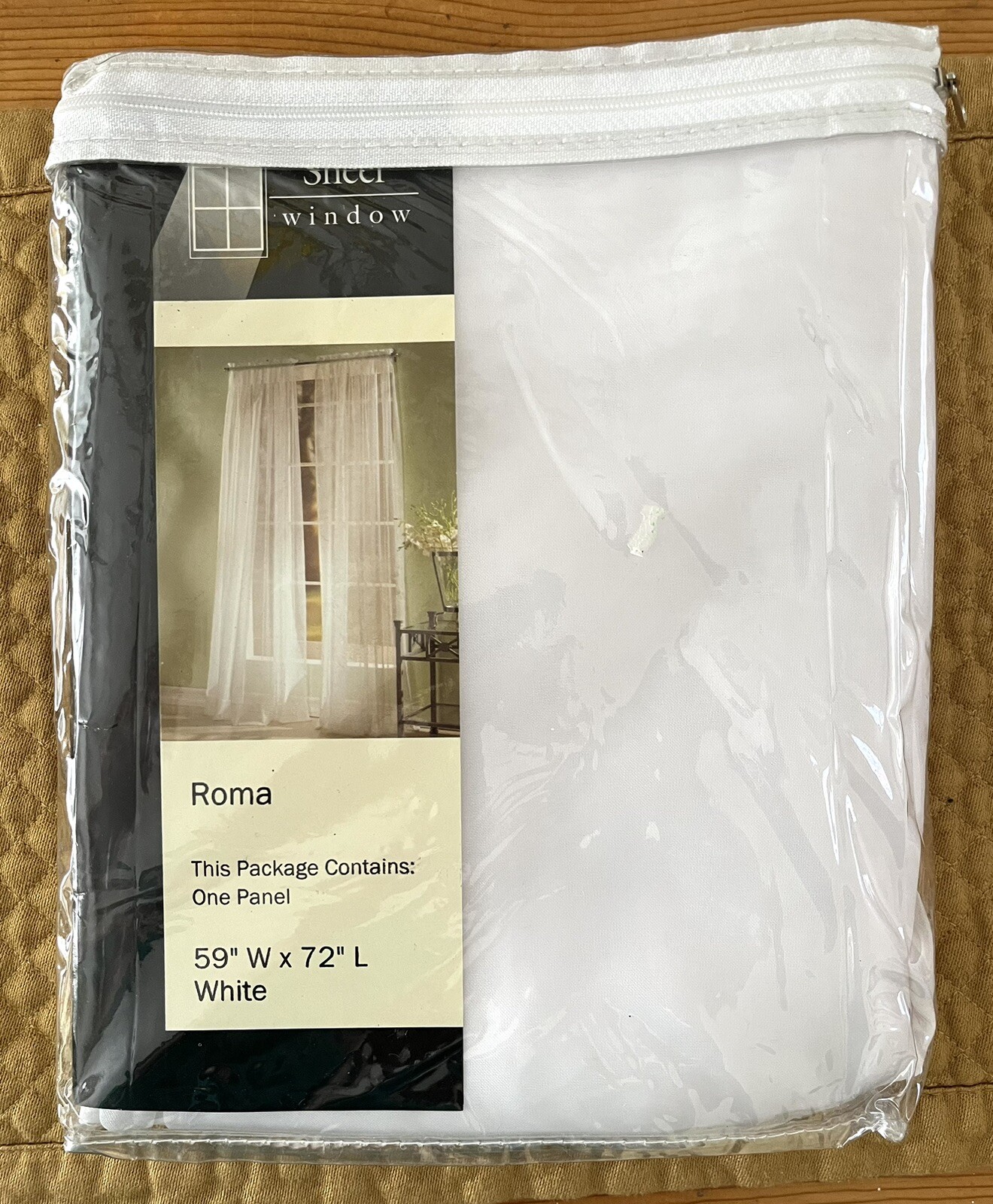 Lichtenberg ROMA 59″ x 72″ Sheer Panel – WHITE – New in Package