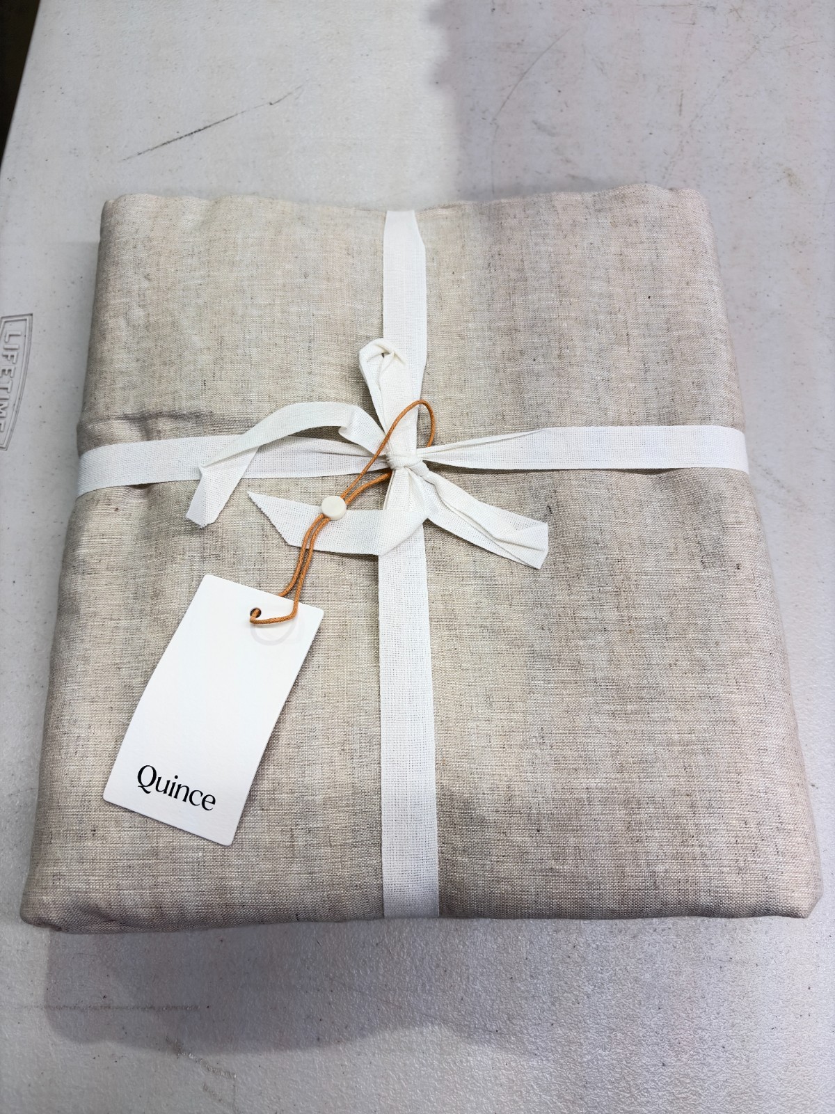 Quince European Linen Blackout Curtain in Flax – 48×84
