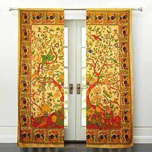 Indian Mandala Hippie Window Treatment Curtains Cotton Drape Balcony Room Decor