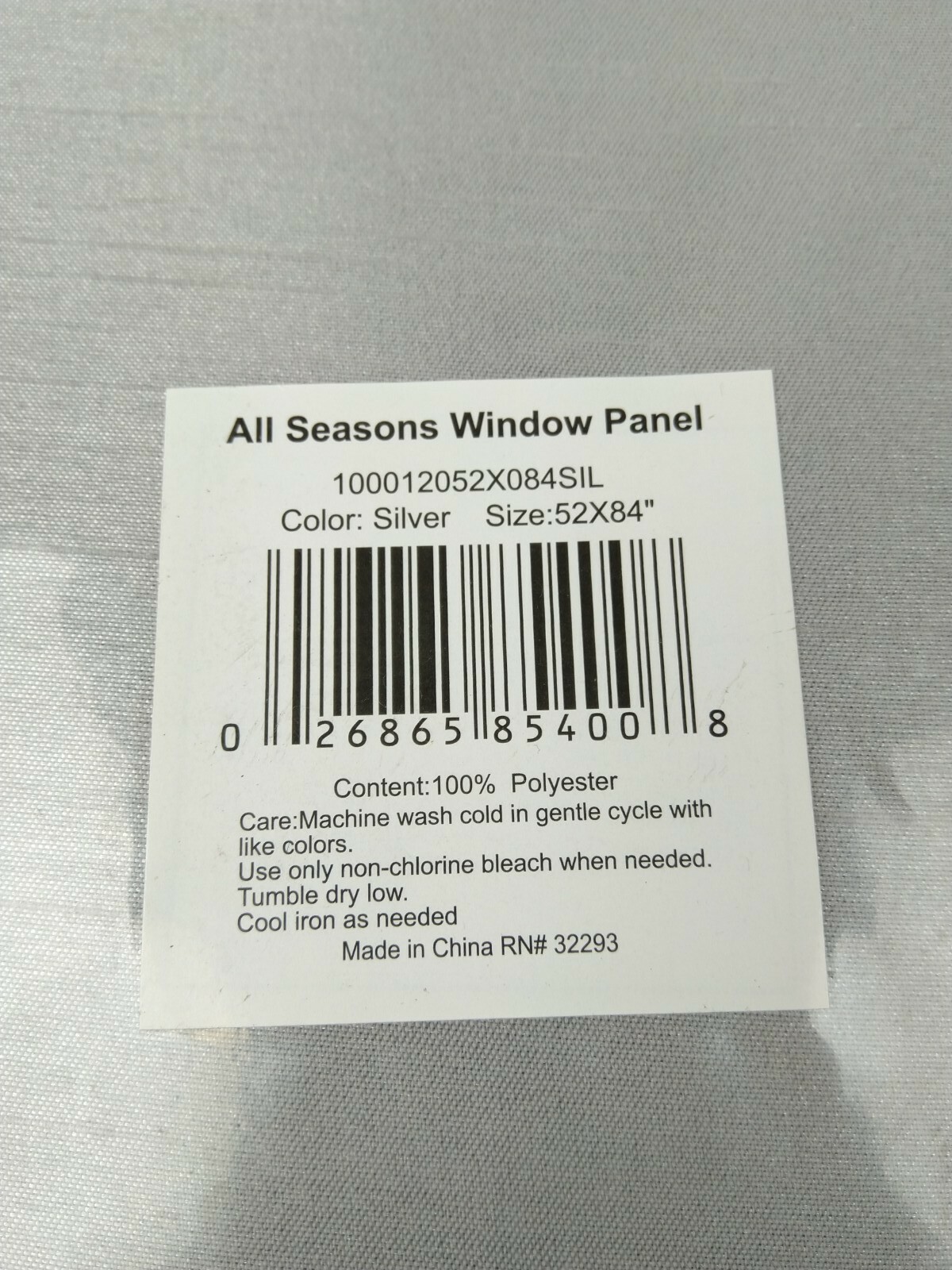 Room Darkening 84″ x 52″ Window Curtain 1 Single Panel All Seasons in Silver New