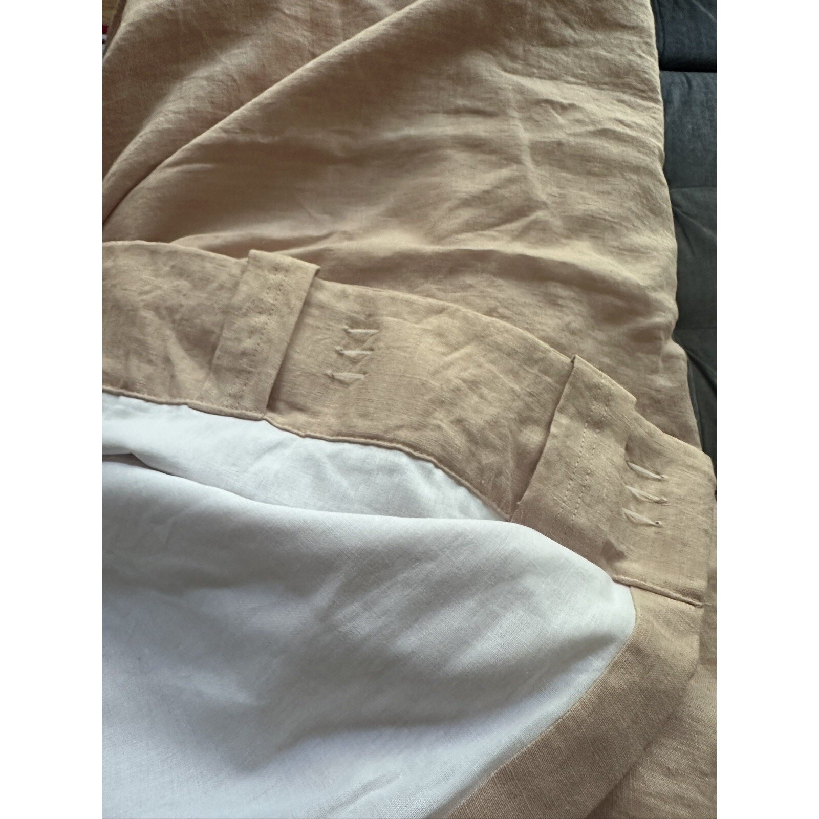 Pottery Barn Belgian Flax Linen 1 Single Drape Soft Lined 50×96” One Peach Blush