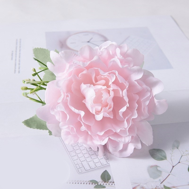 Set of 2 Artificial Flower Curtain Holdbacks Decorative Drapery Rope Tie Clip