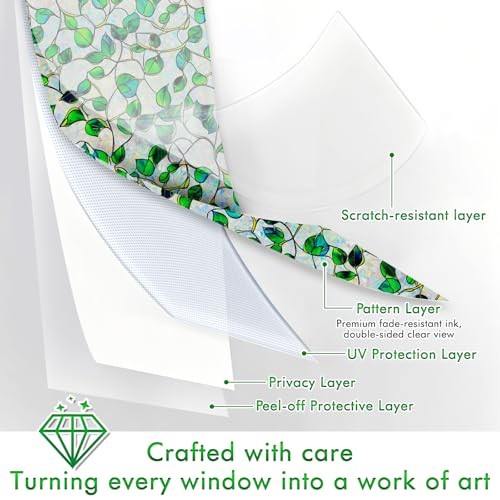 Rainbow Window Privacy Film,Heat Control,UV 17.5*78.5 Ivy Jade | Rainbow