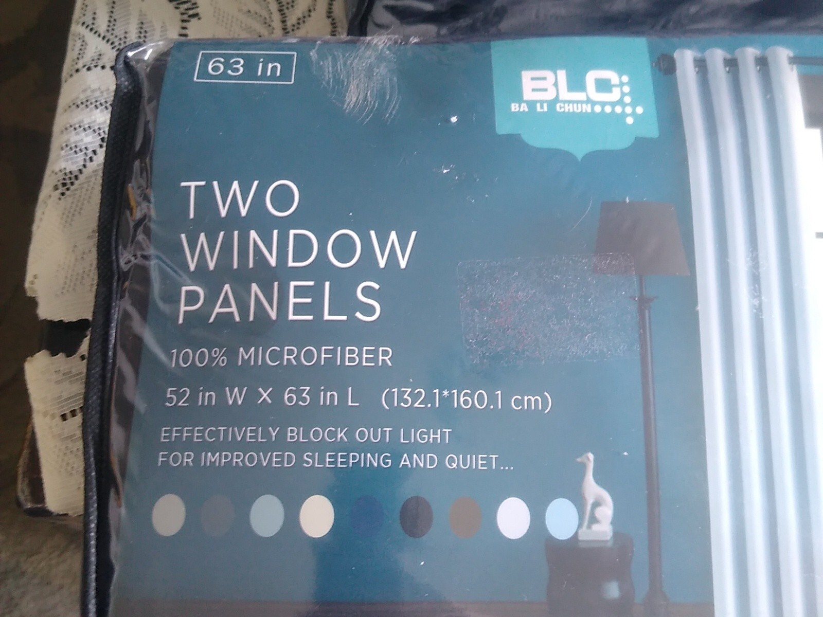 BLC Blackout Curtains 52″W x 63″L Black 2 Panels~100%Microfiber