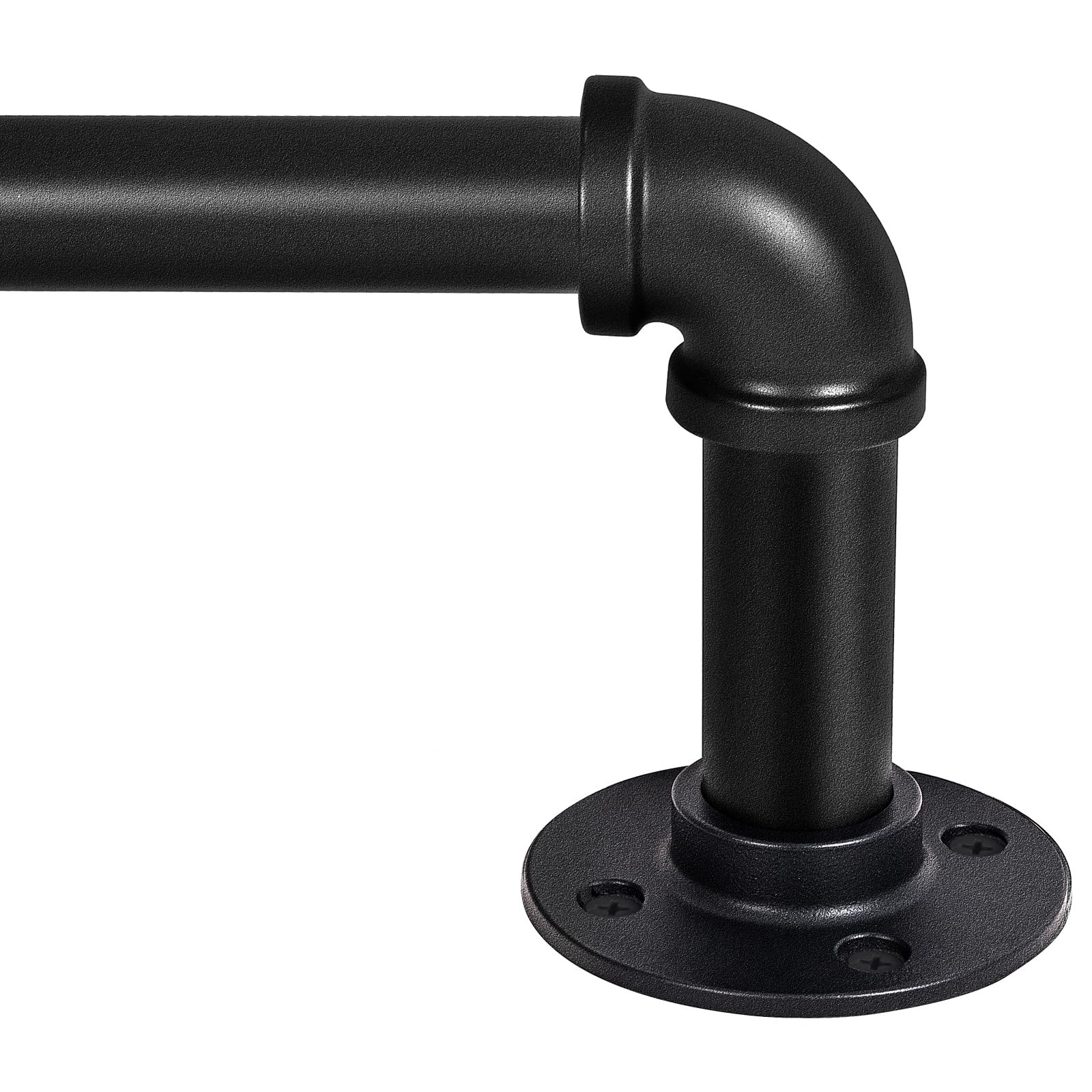 Heavy Duty Industrial Wrap Around Curtain Rod 120-240 Inch, 1-Inch Blackout R…