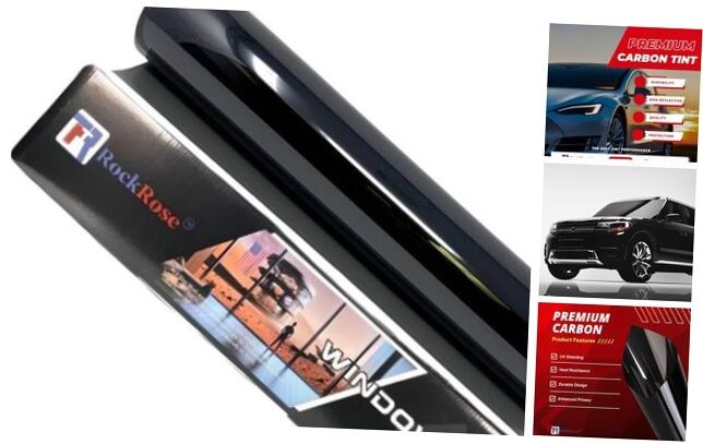 Charcoal 2PLY Premium Carbon 5% VLT Car Tint 20 in x 20 in x 100FT 5 Percent