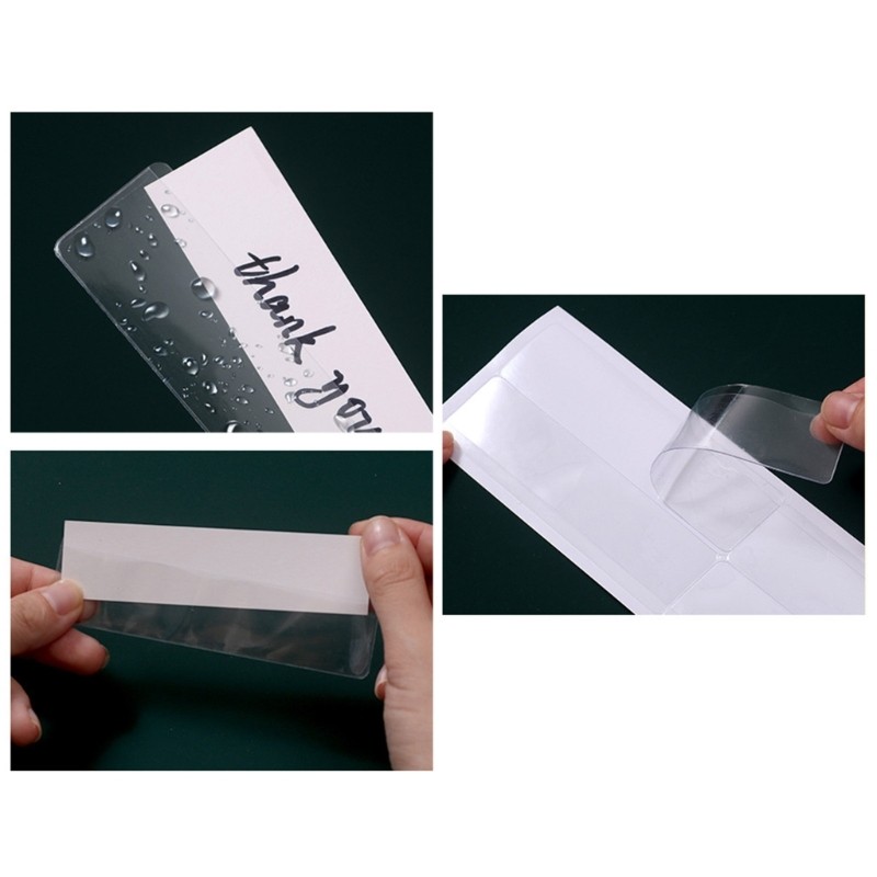Transparent Adhesive Backed Label Sleeves For Organizing Documents Boxes