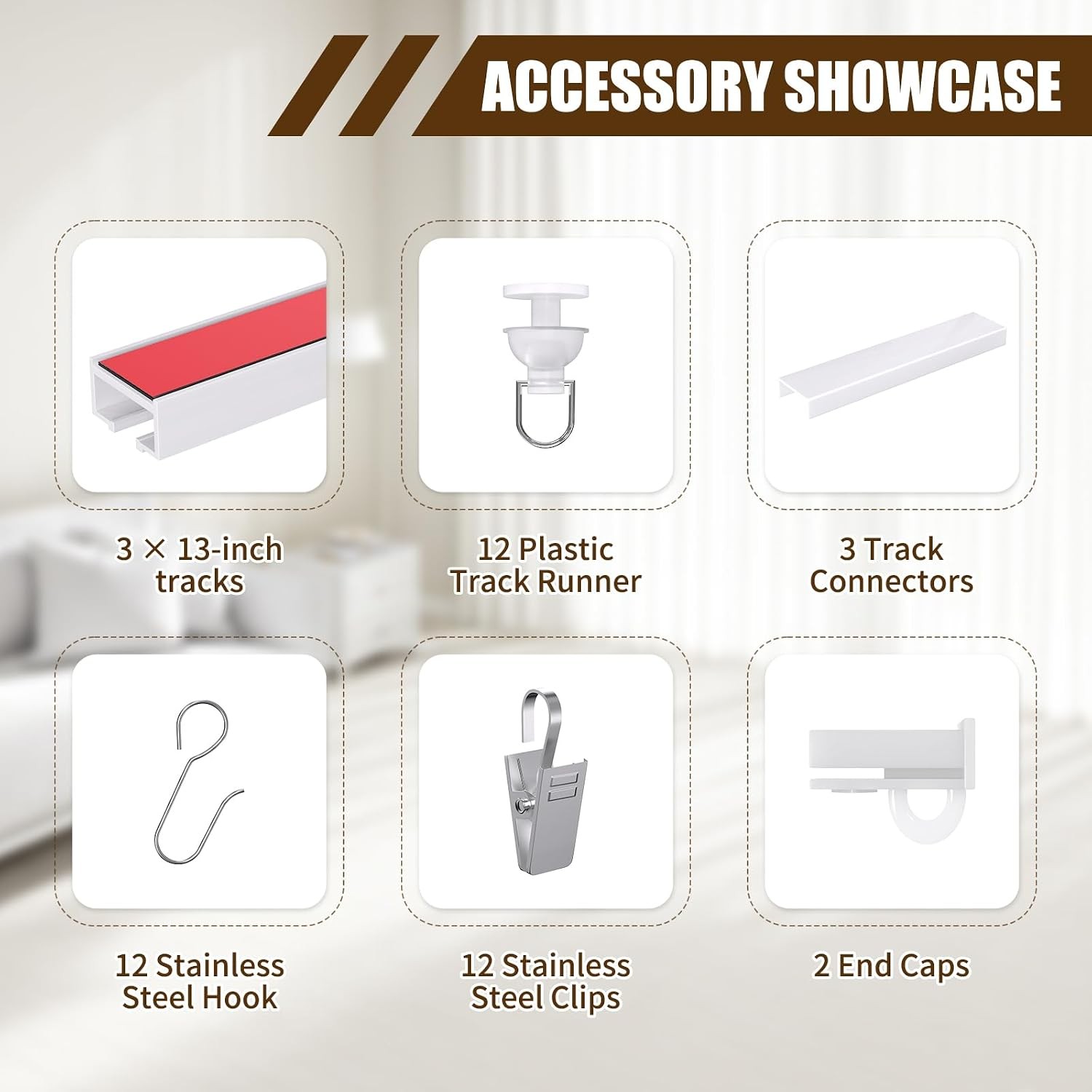 Self Adhesive Ceiling Curtain Track, 9.8 FT Flexible Cuttable No Drill Curtain