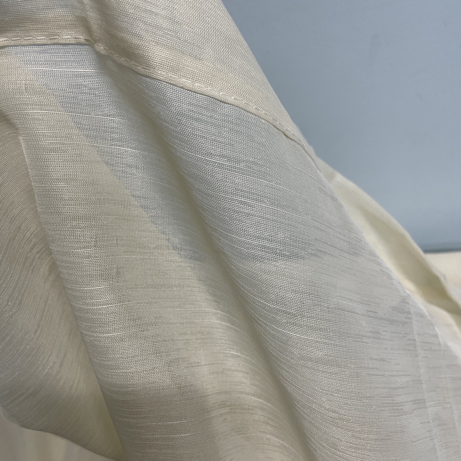 52×108 Sheer Window Curtain Panels (Set of 2) Ivory NEW FMFunctex Polyester 2-Pa
