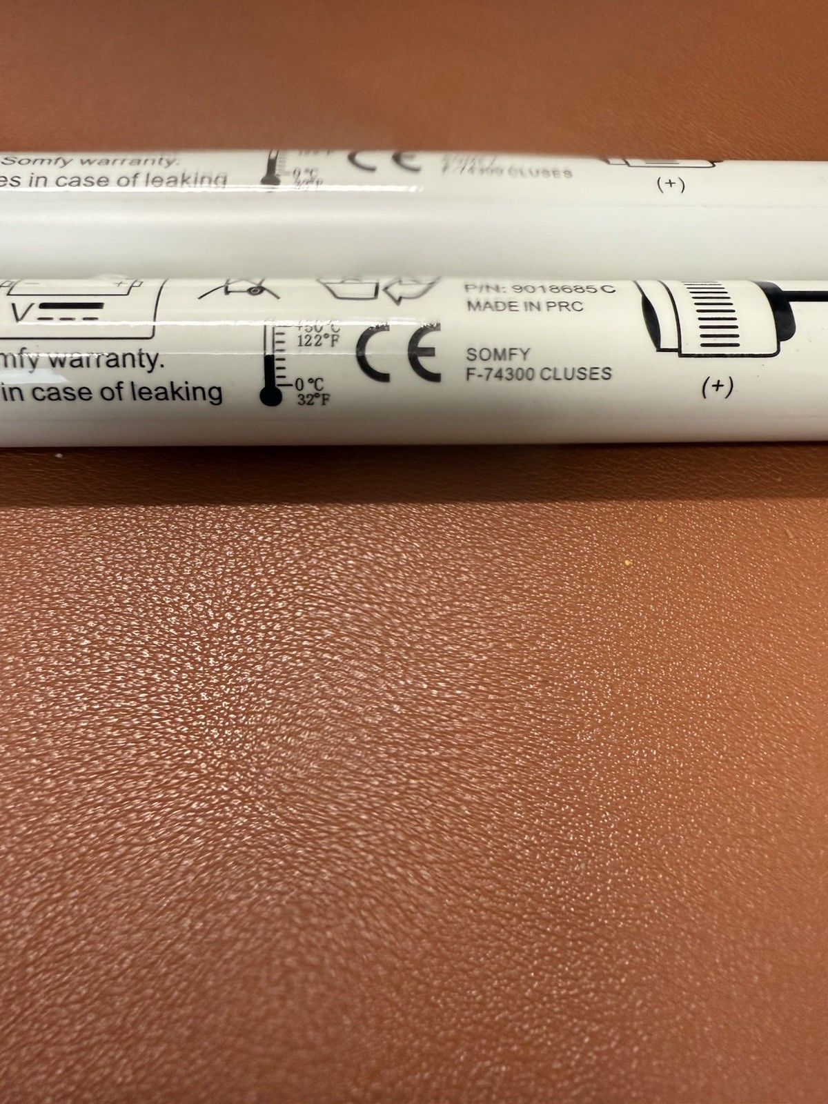 Set/2 Somfy AA Battery Refillable 12V Wand P/N # 9018685D See Desc