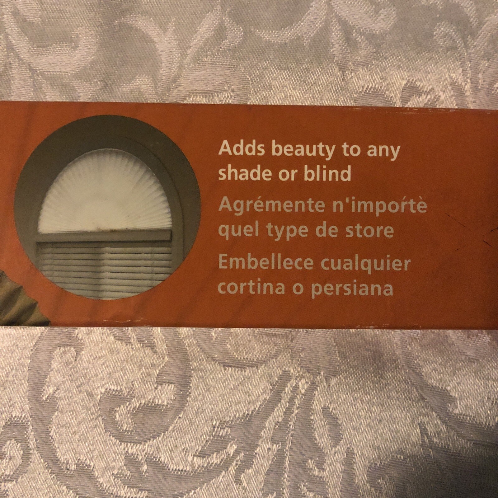 Arched Window Shade Half Round Window Pleated Fabric White By Redi Shade. New.