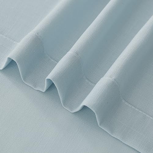 Curtains 84 inch Length for Bedroom Back Tab 52″W x 84″L (Pack of 2) Sky Blue