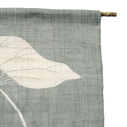 Japanese Linen Noren Curtain Frog Design 47in(120cm) Hand Dyed Made in Japan