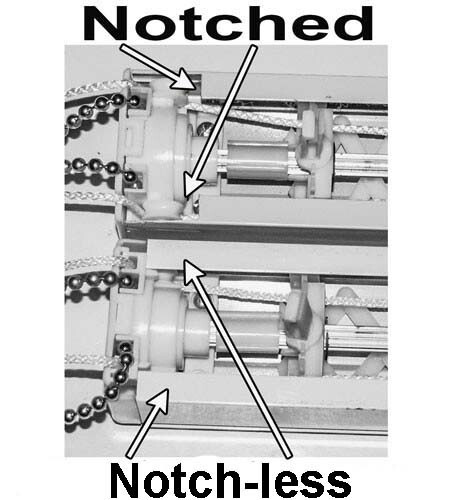 Vertical Blind TILT CONTROL SET for 1-15/16 Notched HeadRail 8-Prong Track CNT99
