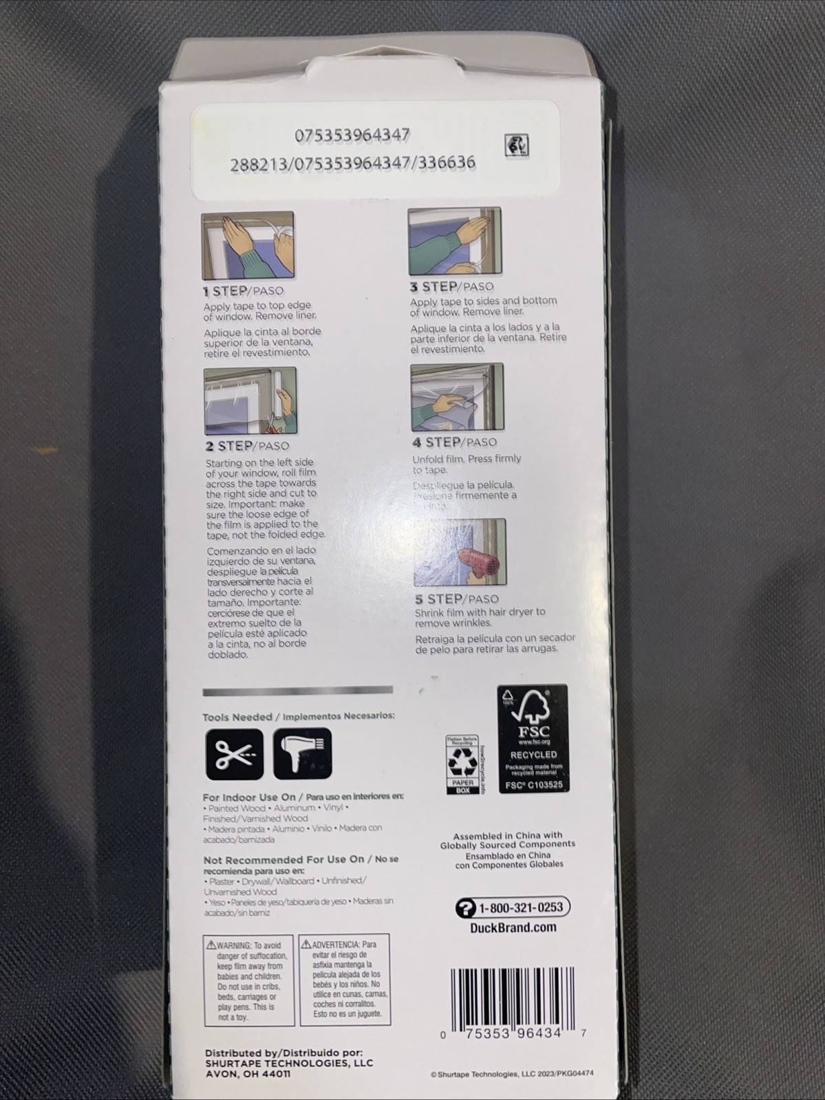 Duck Brand Indoor 62 inch x 420 inch 10 Window – each Insulation Kit Brand New