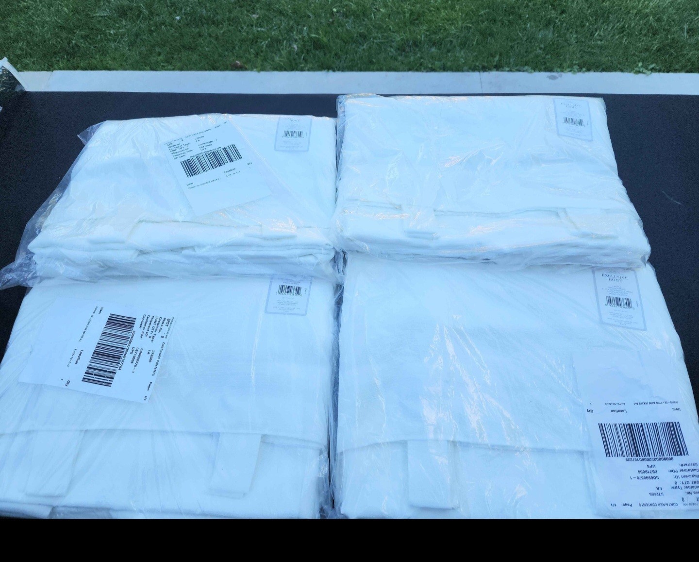 Cabana white Curtain 2 Panel per pack, I have 4 pack = 8 panel (108″x54″)…