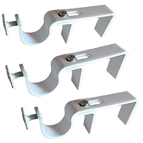 NONO Bracket – Outside Mounted Blinds Curtain Rod Bracket Attachment Set of 3…