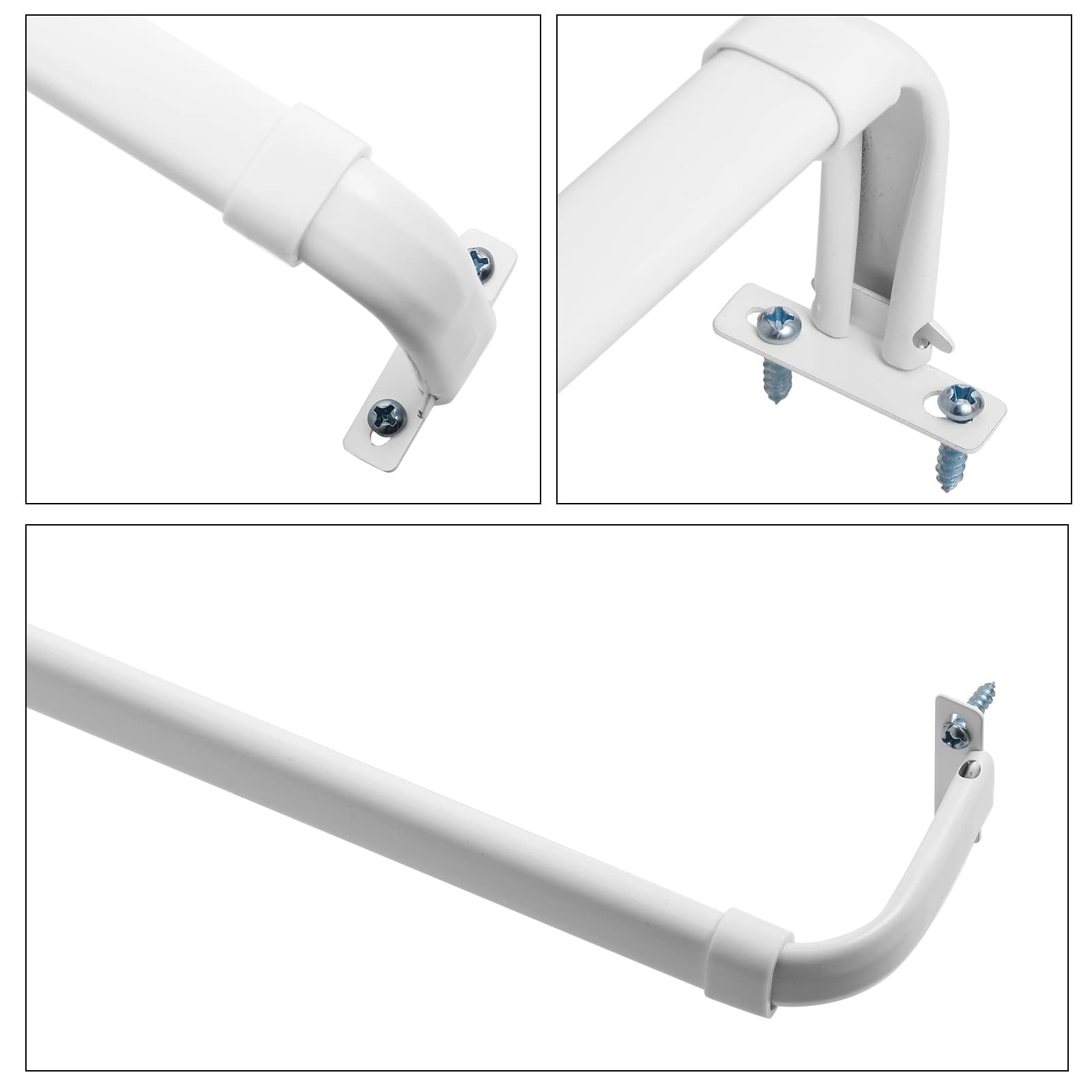 10 PCS White Curtain Rod Single Hardware Brackets Spreader Wall Hooks Window