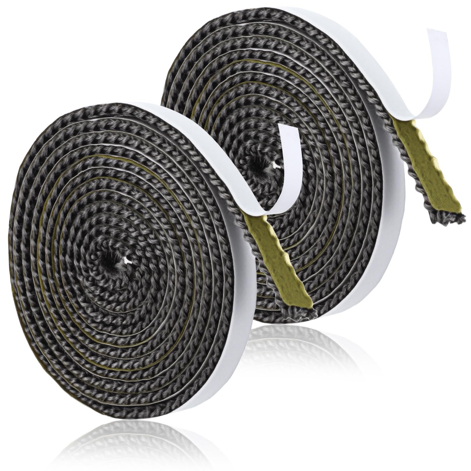 2 Rolls Fireplace Tape Seal, 79 x 0.4 Inch Self Adhesive Fiberglass Rope Seal…