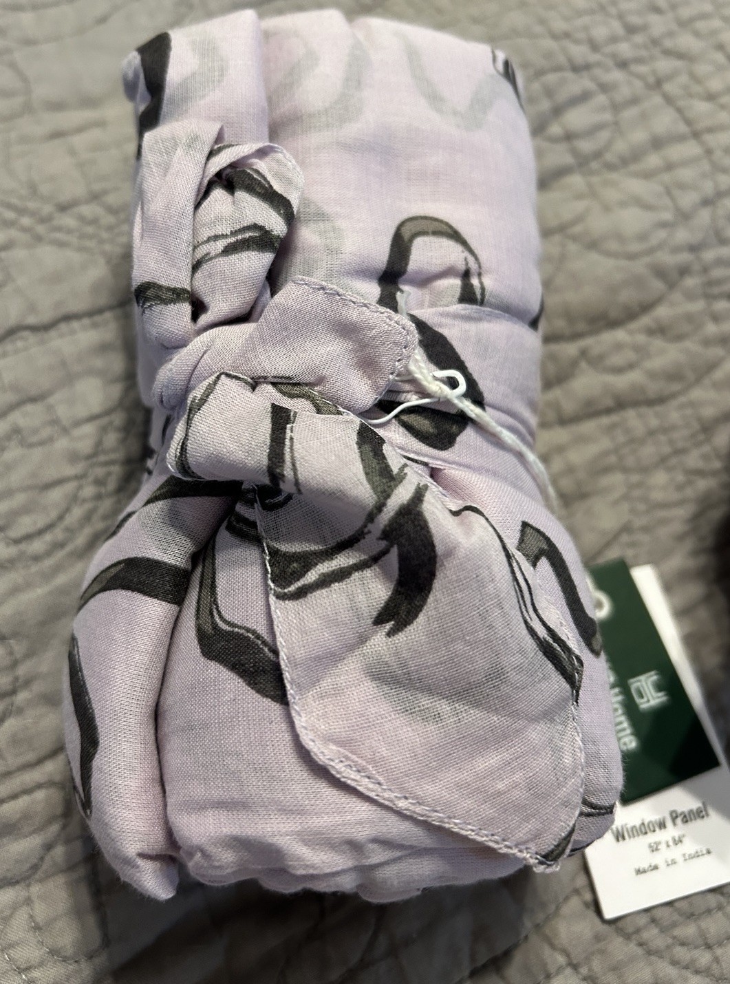 Urban Outfitters Roman Shade Printed Bows Window Panels (2) Lavender Cotton New