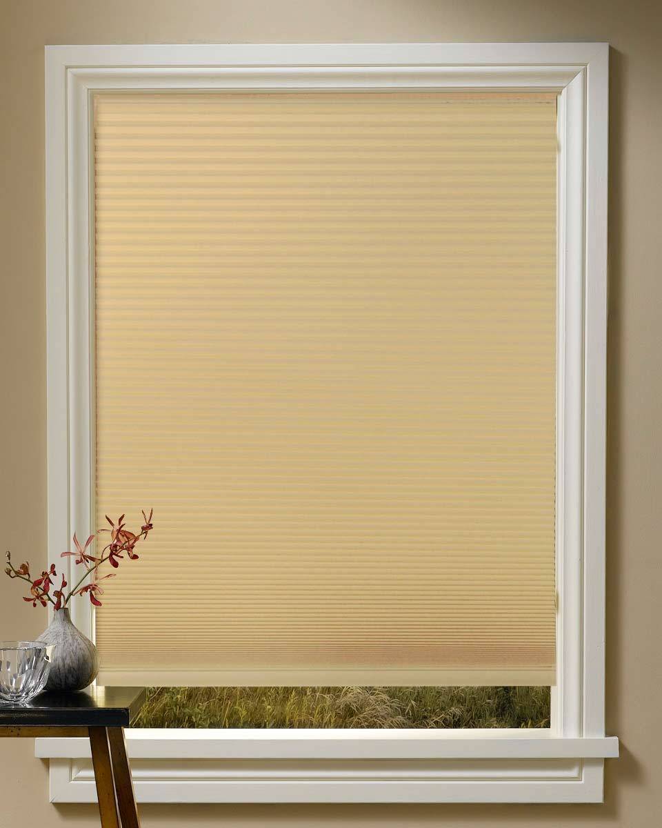 Cordless Light-Filtering Double Cellular Shade – 2 Colors, Multiple Sizes