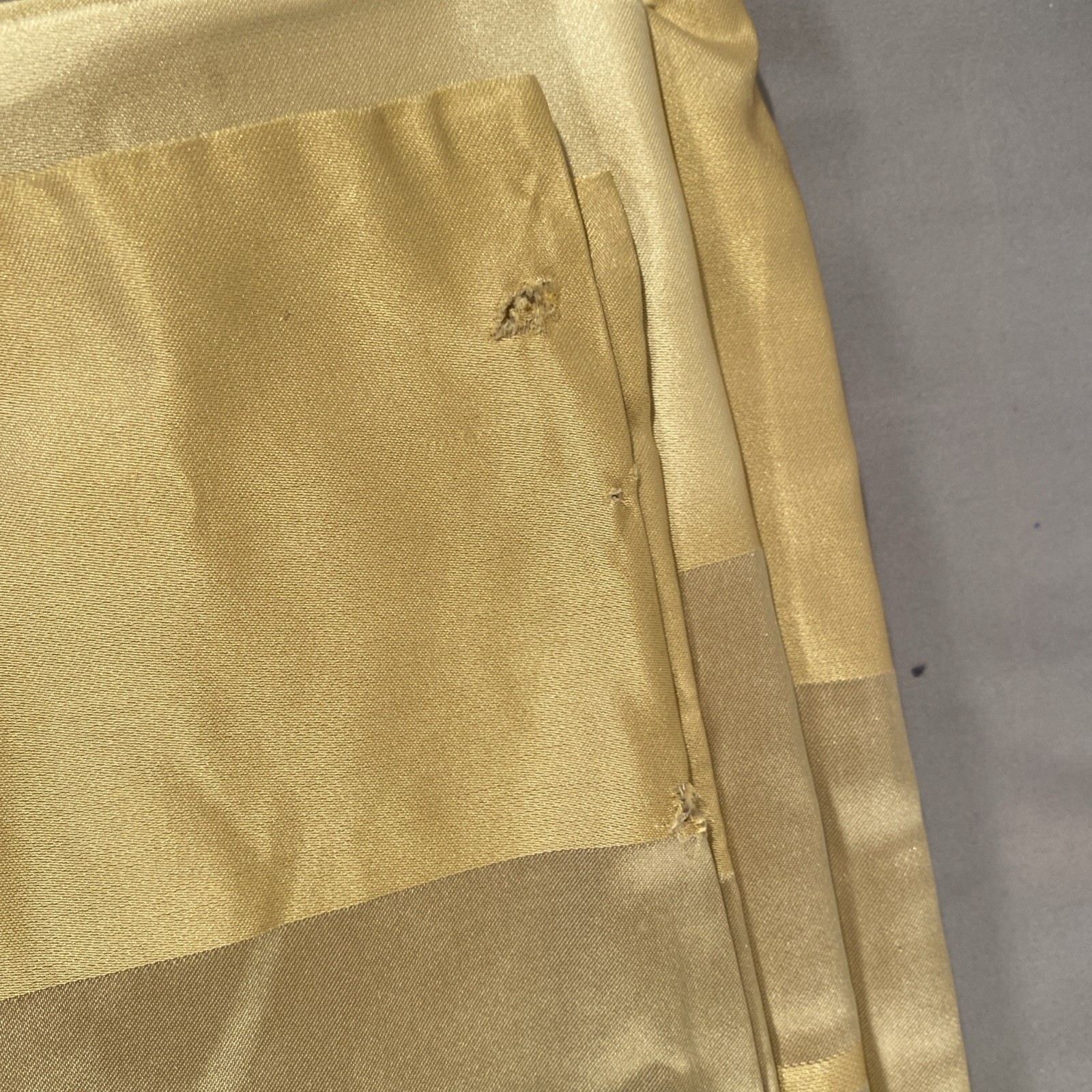 6 Panels Restoration Hardware Gold 100% INDIA SILK Curtains Drapes 51X84” Lined