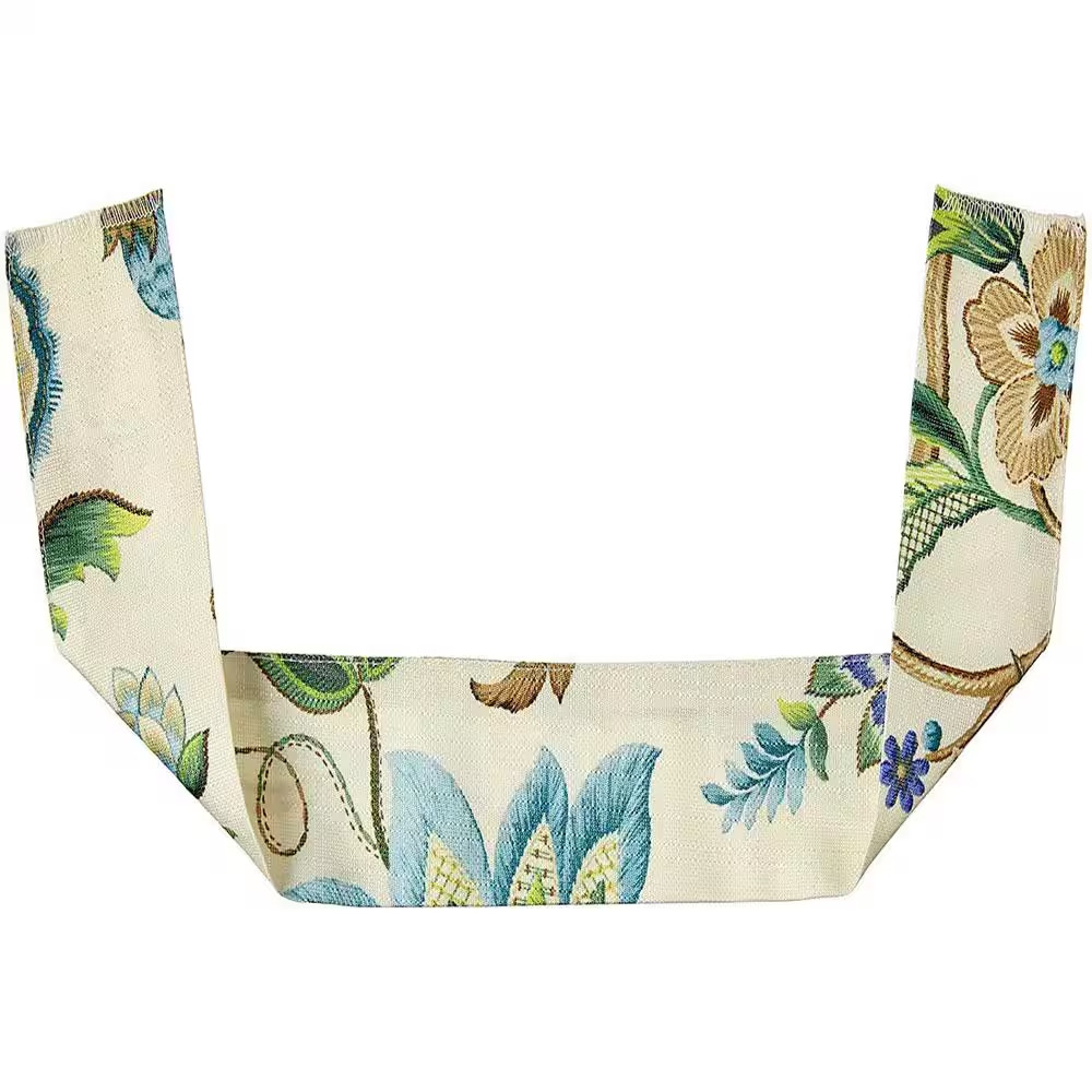 Brissac Blue Floral Rod Pocket Room Darkening Curtain – 35 In. W X 63 In. L (Set
