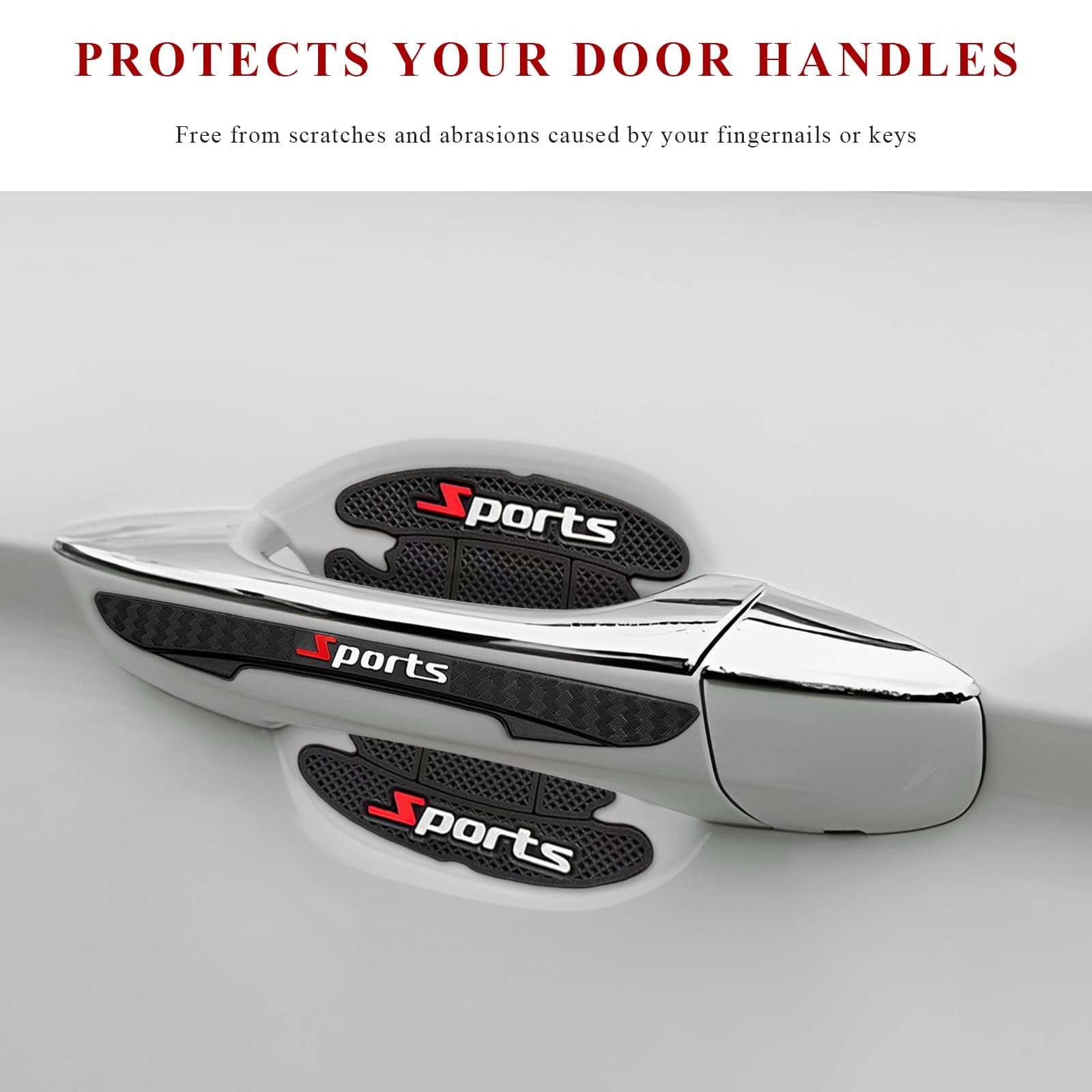 8 PCS Car Door Handle Protector, Waterproof Sports Auto Handle Protectors Bow…