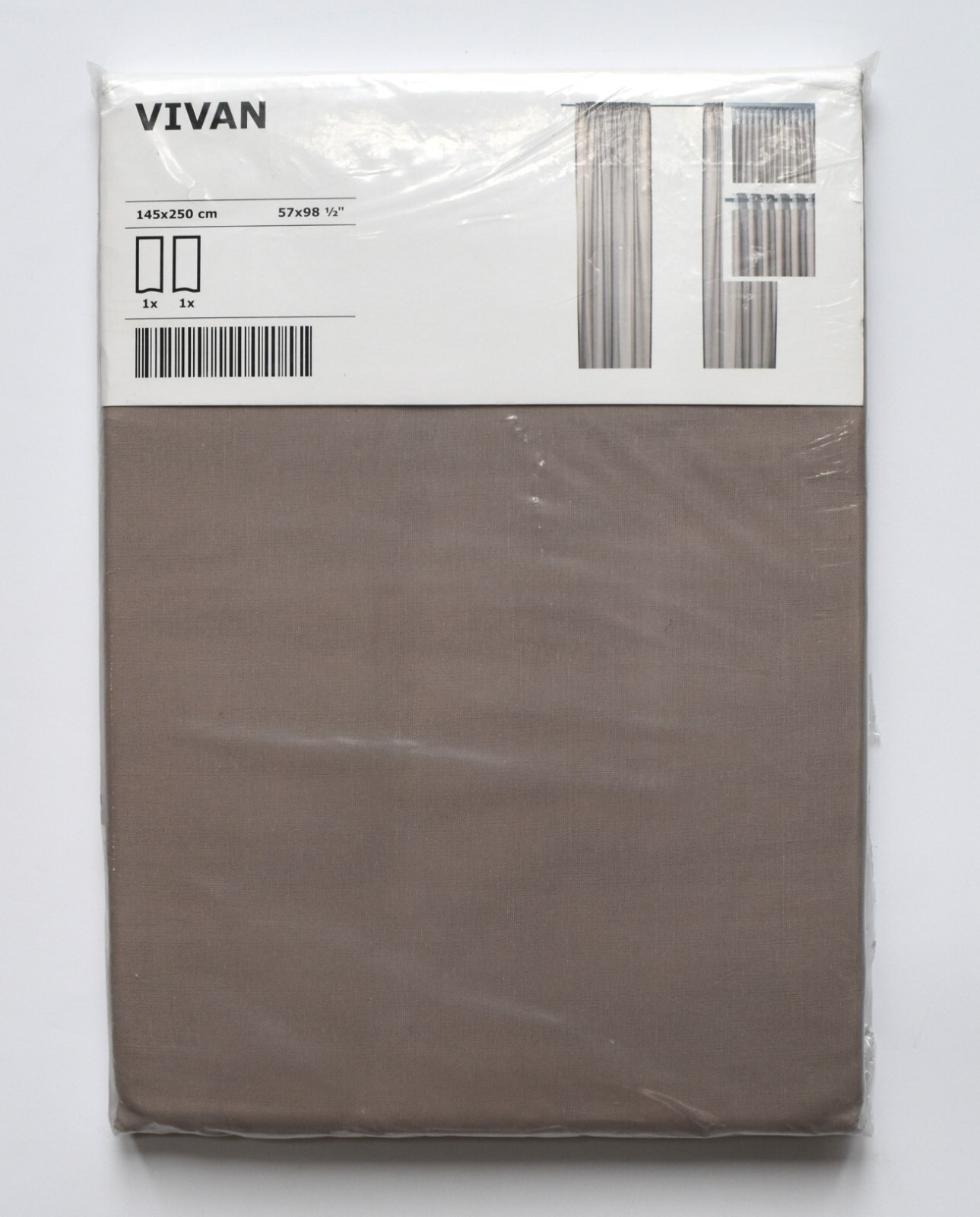 IKEA VIVAN – Brown Beige Window Curtains Panels Drapes 57 x 98″